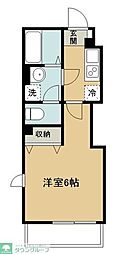ジグオー・パークウエスト 1Kの間取図画像