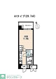 エコロジー上板橋レジデンス 1Kの間取図画像
