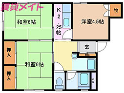 チェリーハイツ 3Kの間取図画像