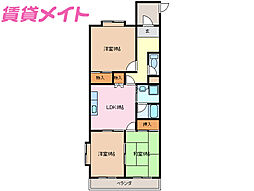 エトワールアサヒ 3LDKの間取図画像