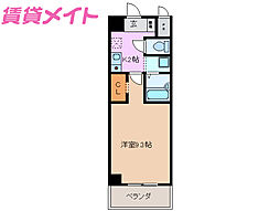 WillDo四日市白須賀 1Kの間取図画像