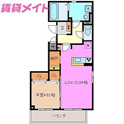 M.K.Primor 1SLDKの間取図画像