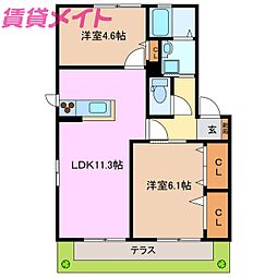 CHELSEA B棟 1階/-