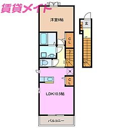 フォルシュ 1LDKの間取図画像