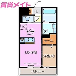 Autunno 1LDKの間取図画像