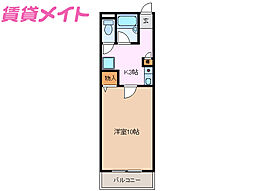 サウスプラザ 1Kの間取図画像