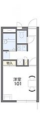 レオパレスアミカピア 1Kの間取図画像