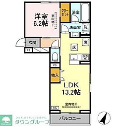 ビラフランカ 2階1LDKの間取り