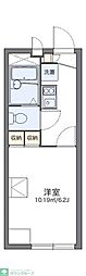 レオパレスすばるI 2階1Kの間取り