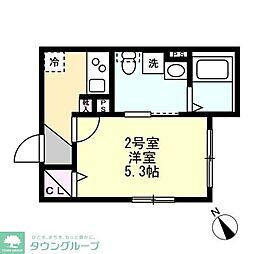 ベイルーム本厚木元町 1Kの間取図画像