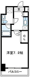 RESIDIA本厚木 1Kの間取図画像