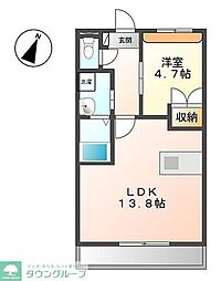 エテルナSプエブロ 1LDKの間取図画像