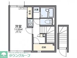 レオネクストカルチェ2 1Kの間取図画像
