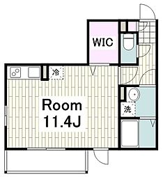 ロイジェント平塚 ワンルームの間取図画像