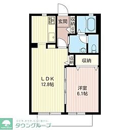 シャーメゾン 1LDKの間取図画像