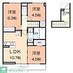 アジュールs 3LDKの間取図画像