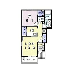 リーリエ1 1LDKの間取図画像