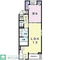 シーサイド高浜台1 1LDKの間取図画像