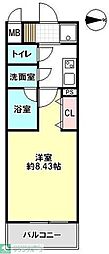 茅ヶ崎フェリックスコート長尾 1Kの間取図画像
