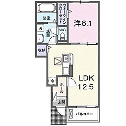 セレニティ2 1LDKの間取図画像
