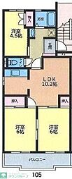 グリーンパーク天野 3LDKの間取図画像