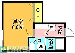 メゾン・ドユートピア小田原 1Kの間取図画像