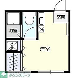 ジュネス湘南 ワンルームの間取図画像
