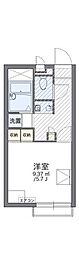 レオパレスクレール若宮3 1Kの間取図画像