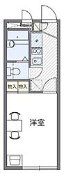 レオパレスジュネス黒部丘 1Kの間取図画像