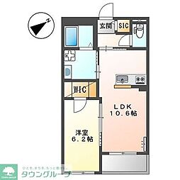N' s ARK(ヌアズアーク) 1LDKの間取図画像