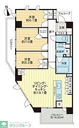 ライオンズ湘南藤沢グランフォート 3LDKの間取図画像