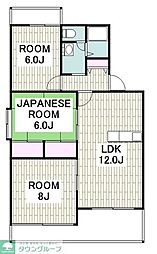アムールKAMAE2 3LDKの間取図画像