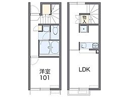 レオネクストオアシス 1LDKの間取図画像