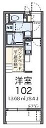 レオネクストプランタン ワンルームの間取図画像