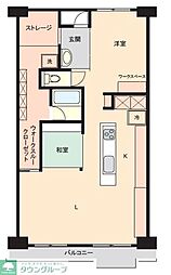 ルミエール厚木 1LDKの間取図画像