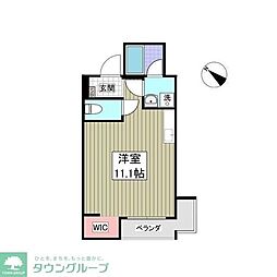 レジデンス湘南 ワンルームの間取図画像