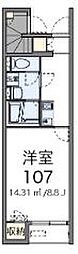 CLEINOプルメリア23 1Kの間取図画像