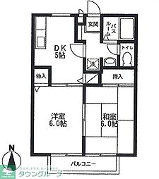 コーポコジマ ワンルームの間取図画像