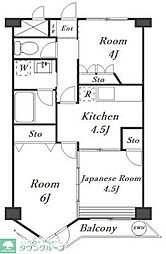 ライオンズマンション平塚第3 2SKの間取図画像