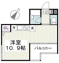 レアルタウン湘南 ワンルームの間取図画像