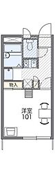 レオパレスSTUDIO71 1Kの間取図画像