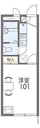 レオパレス栞 1Kの間取図画像