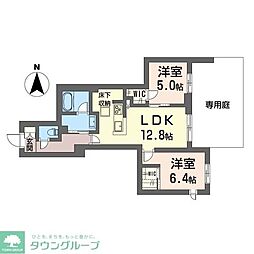 Up Draft 2LDKの間取図画像