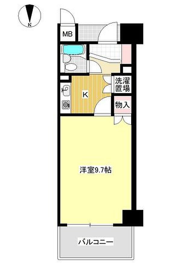 ダイアパレス東島田(1R) 3階の間取り