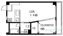 目黒ロイヤルプラザ 2階1LDKの間取り