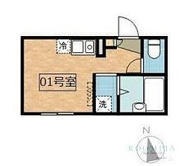 Grace中延 1階ワンルームの間取り