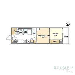 JP noie 駒沢大学 4階1LDKの間取り