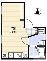 レオリオ 2階ワンルームの間取り