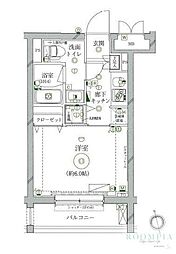 クレイシア南大井 1階1Kの間取り