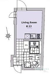 ＳＯＵ若林 1階ワンルームの間取り
